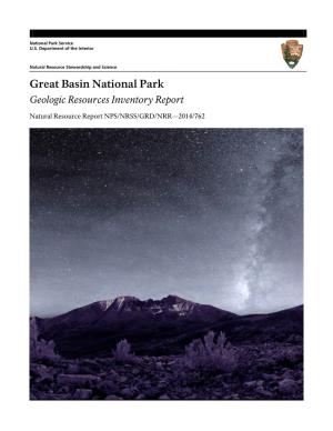 Great Basin National Park Geologic Resources Inventory Report
