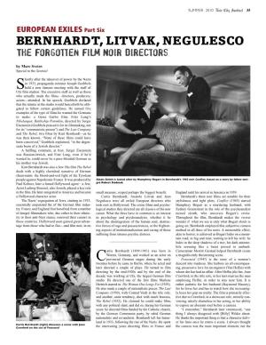 Bernhardt, Litvak, Negulesco: the Forgotten Film Noir Directors