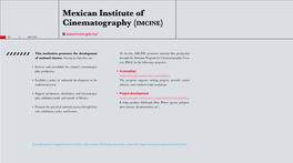 Mexican Institute of Cinematography (IMCINE) + 01