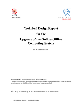 Alice O2 Upgrade Technical Design Report