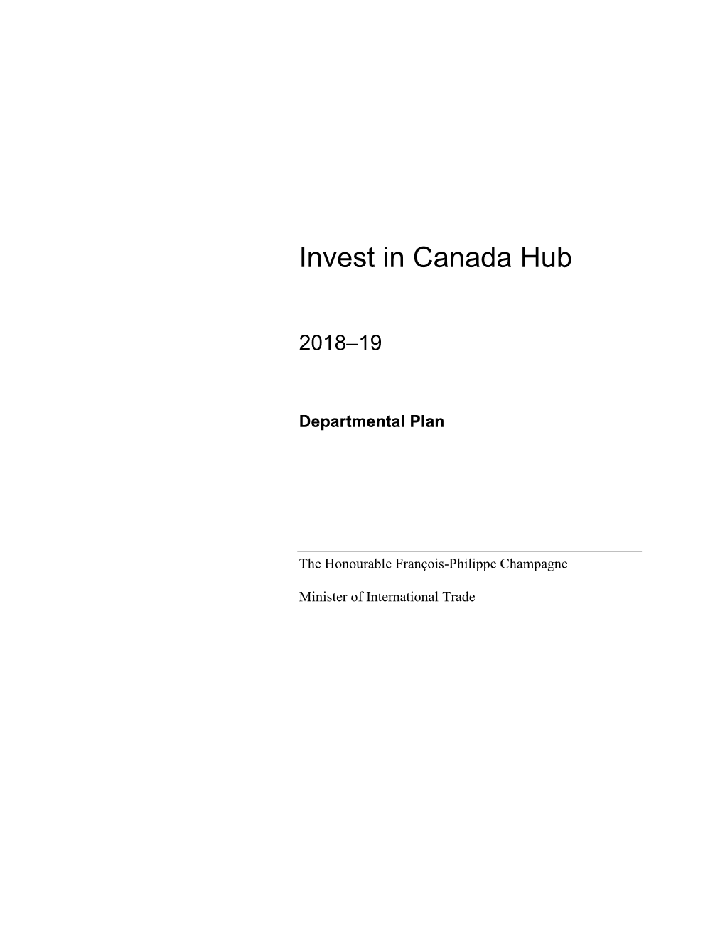 Invest in Canada Hub