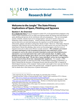 Welcome to the Jungle:1 the State Privacy Implications of Spam, Phishing and Spyware