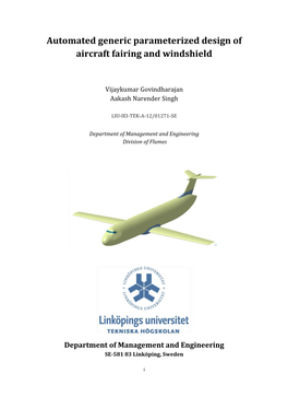 Automated Generic Parameterized Design of Aircraft Fairing and Windshield