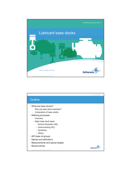 Lubricant Base Stocks