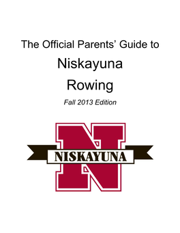 Niskayuna Rowing Parent's Guide