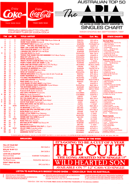 ARIA Charts, 1991-09-08 to 1991-12-15