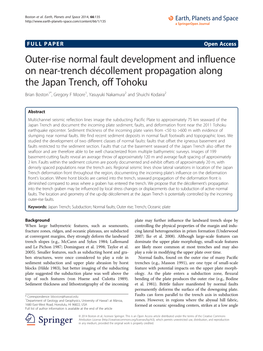 Outer-Rise Normal Fault Development and Influence On