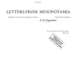 Letters from Mesopotamia