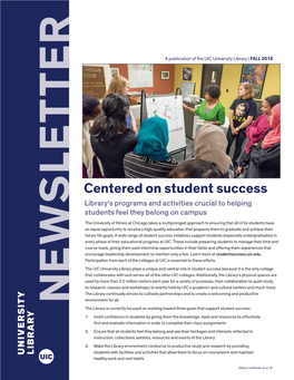 UIC University Library Newsletter Fall 2018