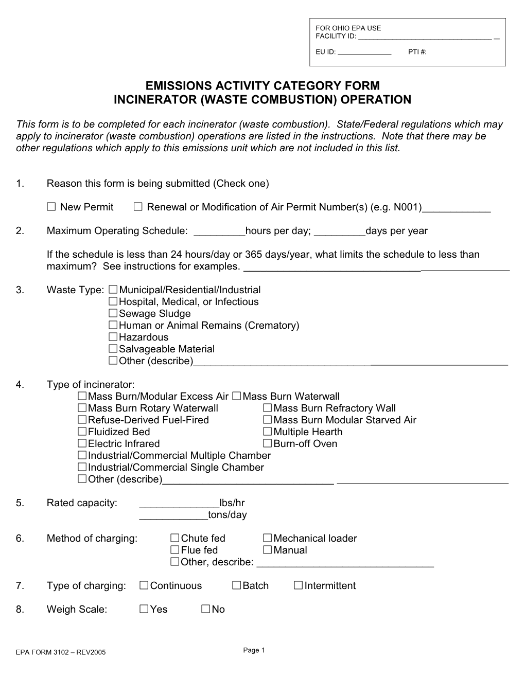 Emissions Activity Category Form s2