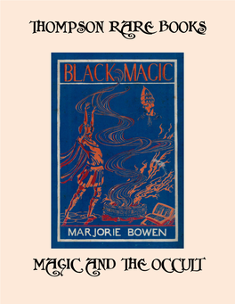Thompson Rare Books Magic and the Occult