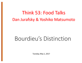 Bourdieu's Distinction