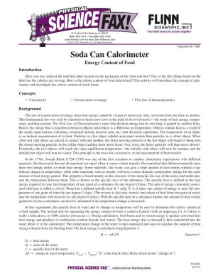 Soda Can Calorimeter