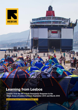 Learning from Lesbos Lessons from the IRC’S Early Emergency Response in the Urban Areas of Lesbos Between September 2015 and March 2016