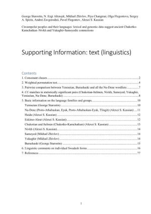 Supporting Information: Text (Linguistics)