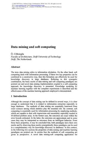 Data Mining and Soft Computing