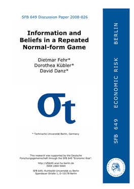 Information and Beliefs in a Repeated Normal-Form Game