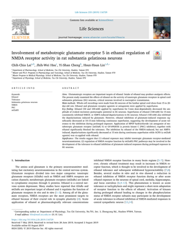 Involvement of Metabotropic Glutamate Receptor 5 in Ethanol
