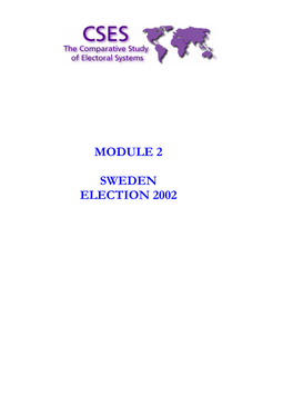 Module 2 Sweden Election 2002