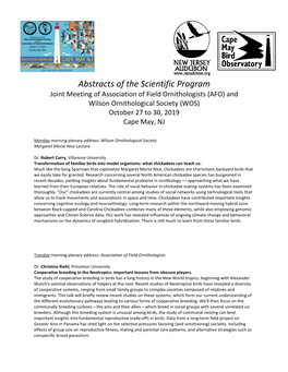 Abstracts of the Scientific Program