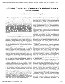 A Memetic Framework for Cooperative Coevolution of Recurrent Neural Networks