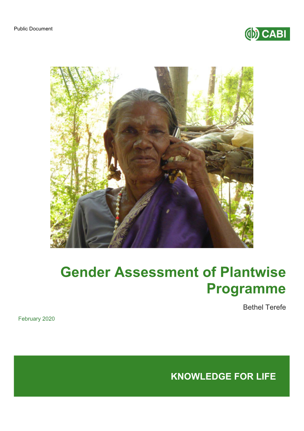 Gender Assessment of Plantwise Programme