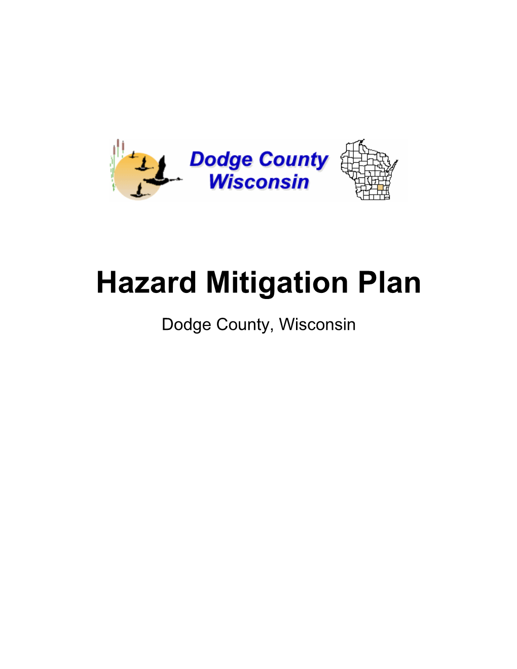 Hazard Mitigation Plan Dodge County, Wisconsin