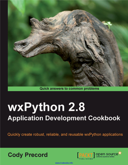 Wxpython 2.8 Application Development Cookbook.Pdf