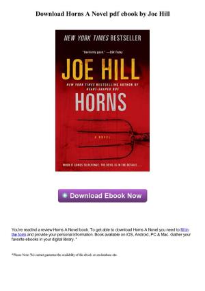 Download Horns a Novel Pdf Ebook by Joe Hill
