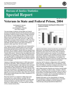 Veterans in State and Federal Prison, 2004