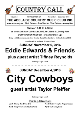 Adelaide Country Music Club Country Call