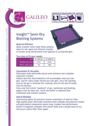 Insight Semi-Dry Blotting Systems ™