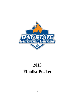 2013 Finalist Packet