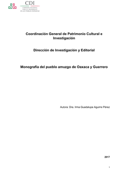 Monografía Del Pueblo Amuzgo De Oaxaca Y Guerrero