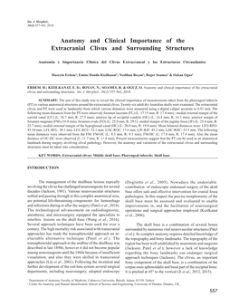 Anatomy and Clinical Importance of the Extracranial Clivus and Surrounding Structures