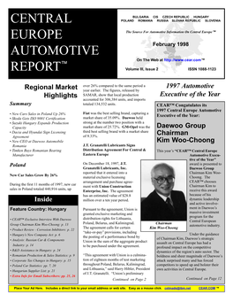 CENTRAL EUROPE AUTOMOTIVE REPORT™, and Designers