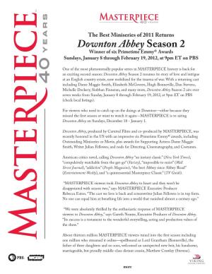 MASTERPIECE CLASSIC "Downton Abbey, Season 2"