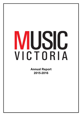 Music Victoria Annual Report 2016