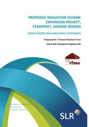 Proposed Irrigation Scheme Expansion Project, Stampriet, Hardap Region