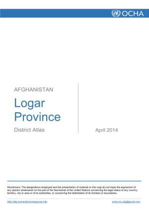 AFGHANISTAN Logar Province
