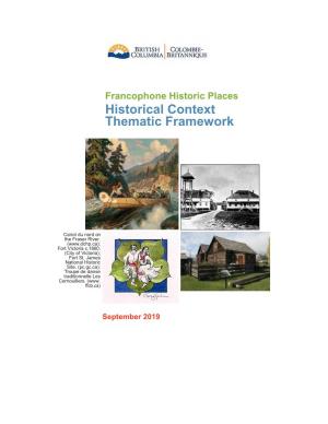 Francophone Historical Context Framework PDF