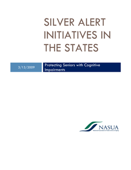 Silver Alert Initiatives in the States