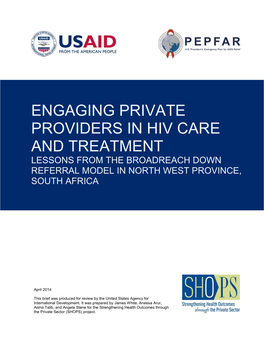 Engaging Private Providers in HIV Care and Treatment.Pdf