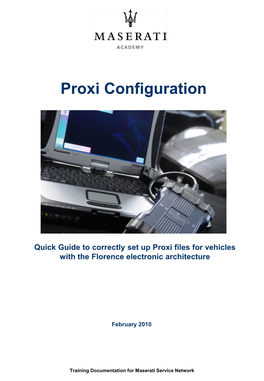 Proxi Configuration