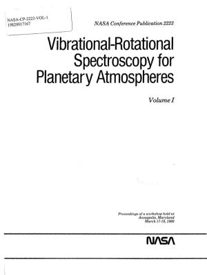 Vibrational-Rotational Spectroscopy for Planetary Atmospheres