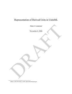 Representation of Derived Units in Unitsml