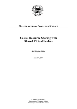 Casual Resource Sharing with Shared Virtual Folders