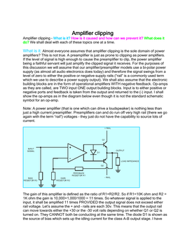 Amplifier Clipping