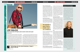 Joe Walsh After Two Decades, the Eagles’ Guitar Maestro Stands Alone Again by Russell Hall