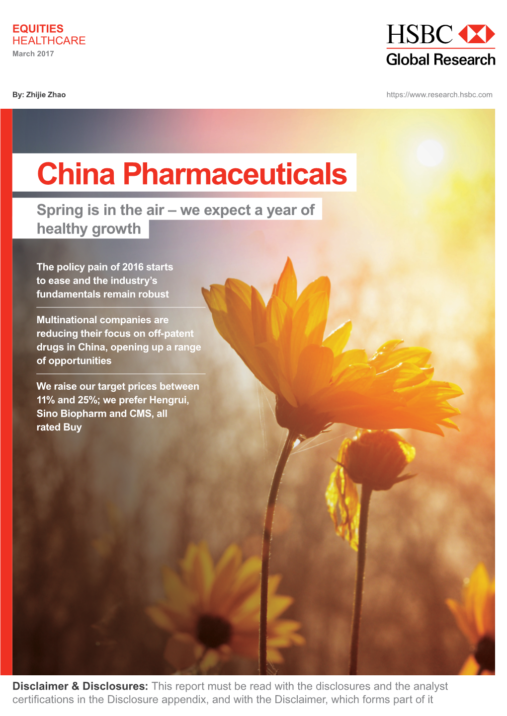China Pharmaceuticals China Pharmaceuticals Spring Is in the Air – We Expect a Year of Healthy Growth